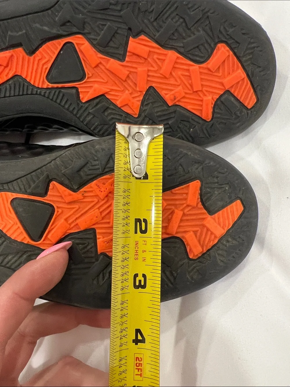 Hawkwell Black & Orange Kids Indoor Soccer Sneakers